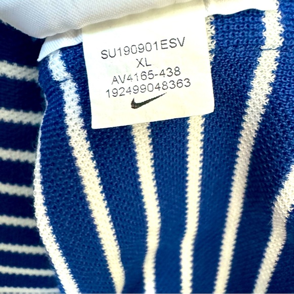 NIKE Men's Golf Dri-Fit Blue Stripe Polo Shirt XL - Picture 5 of 7